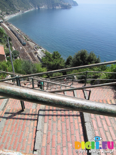 SX19617 Steps up at Corniglia, Cinque Terre, Italy